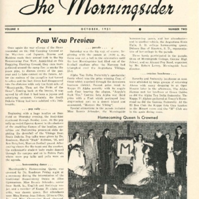 Morningsider: Volume 10, Number 02 (1951-010)