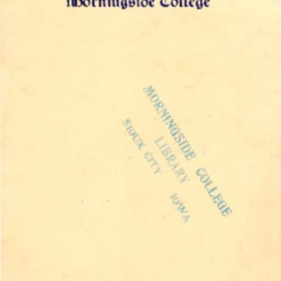 Madrigal Club, Morningside College, Annual Home Concert, May 15, 1916