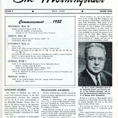 Morningsider: Volume 10, Number 07 (1952-05)